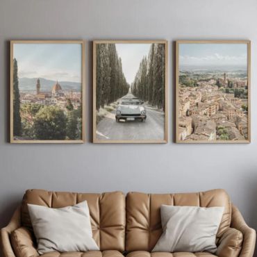 Cuadros para Sala - La Toscana Italia - Set de 3
