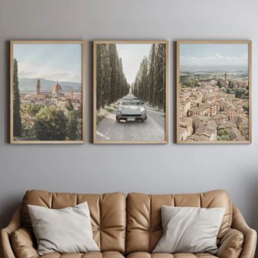 Cuadros para Sala - La Toscana Italia - Set de 3