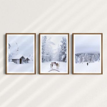 Cuadros para Sala - Paisajes Invernales - Set de 3