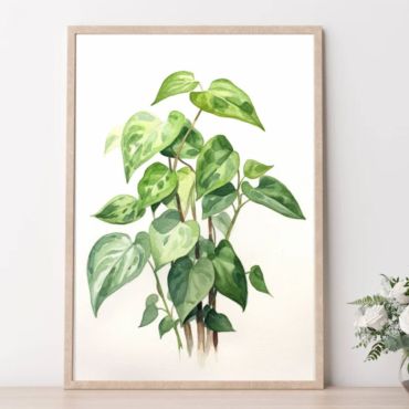Cuadros para Sala - Plantas de Acuarela - Set de 2