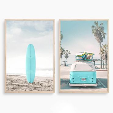 Cuadros para Sala - Tabla de surf - Set de 2