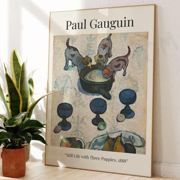 Gauguin - Naturaleza muerta con tres cachorros