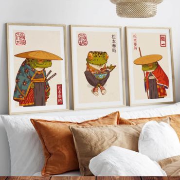 Cuadros de Famosos -  Anfibio Samurai de Matsumoto Hoji