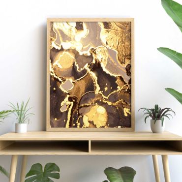 Cuadros para Baños - El Lujo del Mármol Dorado