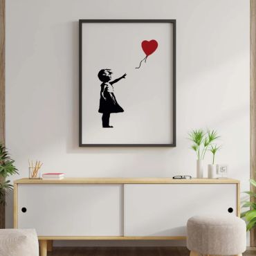 Cuadros de Famosos - Niña con Globo de Banksy