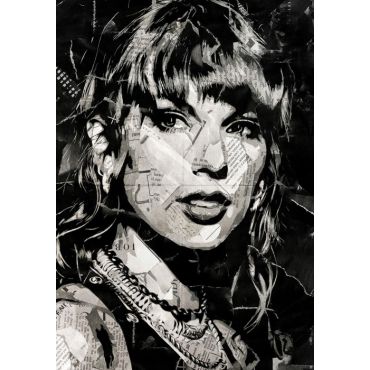 Póster Taylor Swift efecto papel