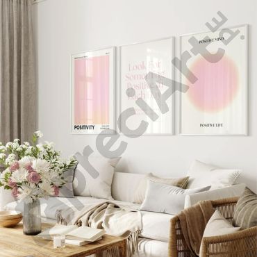 Cuadros Aesthetic -Inspiración Pastel Set de 3