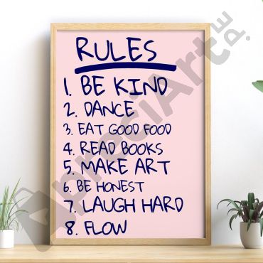 Cuadros con Frases - RULES