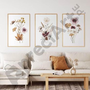 Cuadros de Flores - Flores Silvestres Set de 3