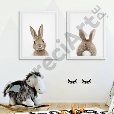 Cuadros Para Bebés - Dos conejos