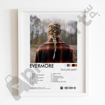 Cuadros Spotify - Evermore Taylor Swift