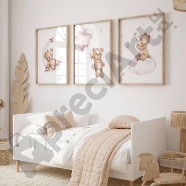 Cuadros para bebés - Ositos Teddy Set de 3