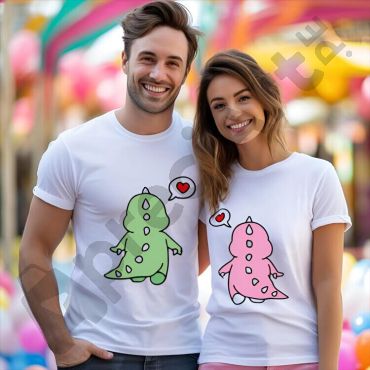 Polo para Pareja - Dinosaurios