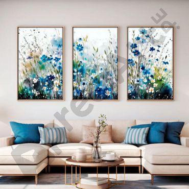 Cuadros Decorativos - Flores Azules