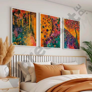 Gustav Klimt - Cuadro Color Fields - Set de 3
