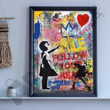 Banksy - Smile Follow Your Dreams