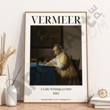 Johannes Vermeer - A lady writing a Letter