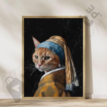 Johannes Vermeer - Girl with a Pearl Earring - Parody