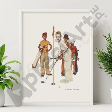 Norman Rockwell - Golf game