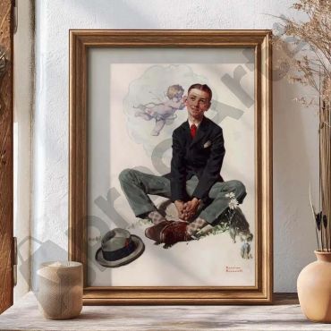 Norman Rockwell - Young man in love