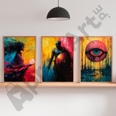 Arte Digital (IA) - Sinfonía del Color - Set de 3 - V1