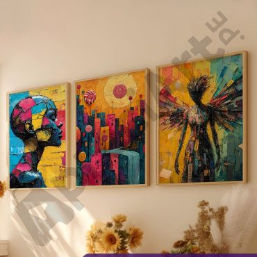 Arte Digital (IA) - Sinfonía del Color - Set de 3 - V2