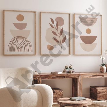 Cuadros de Arte Bohemio - Formas del Origen - Set de 3
