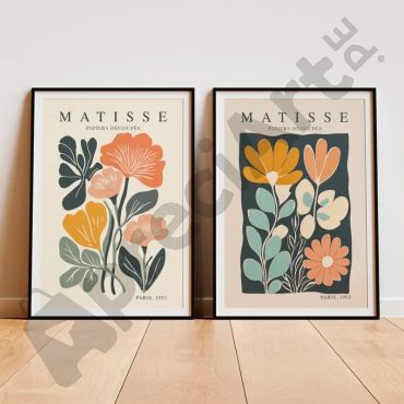 Cuadros de Henri Matisse - Flores Modernas en Armonía - Set de 2