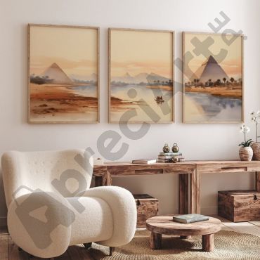 Cuadros de Paisajes - Atardecer Desierto - Set de 3
