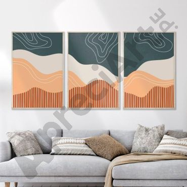 Cuadros Decorativos para Sala - Dunas Modernas - Set de 3