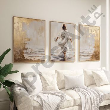 Cuadros Religiosos - Dorado Celestial - Set de 3