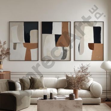 Cuadros Abstractos - Equilibrio Moderno - Set de 3