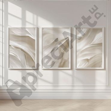 Cuadros Abstractos - Relieve Suave - Set de 3.