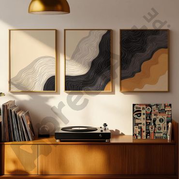 Cuadros Abstractos - Armonía Terracota - Set de 3
