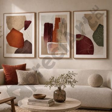 Cuadros Abstractos - Fragmentos de Tierra - Set de 3