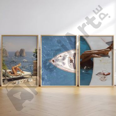 Cuadros Aesthetic - Verano sin Fin - Set de 3
