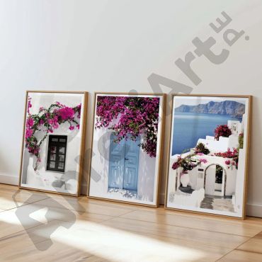 Cuadros Decorativos - Sueños en Santorini - Set de 3