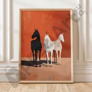 Cuadros Minimalistas - Atardecer Ecuestre