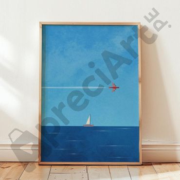 Cuadros Minimalistas - Horizonte Azul