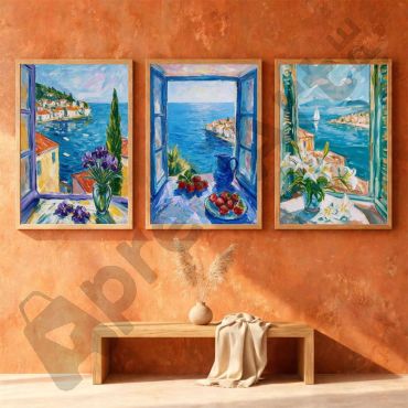 Cuadros para Comedor - Verano en la Costa - Set de 3