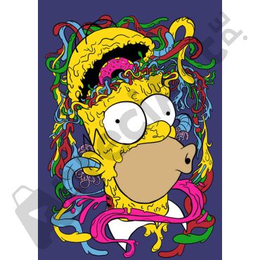 Pósters de los Simpsons - Homero con locura