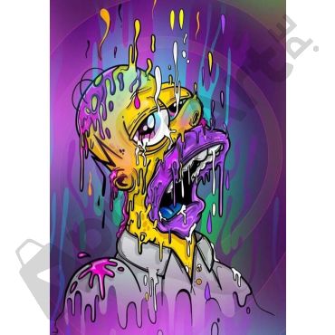 Pósters de los Simpsons - Homero psicodélico