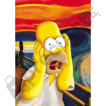 Pósters de los Simpsons - Pintura de Homero