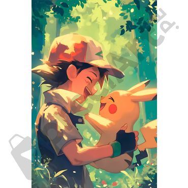 Pósters de Pokémon - Ash y Pikachu