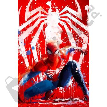 Pósters de Spiderman héroe en pinceladas