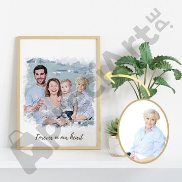 Cuadros Personalizados - Retrato de Foto Fallecida