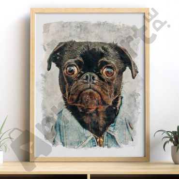 Cuadros Personalizados - Retrato de Perro Personalizado en Acuarela