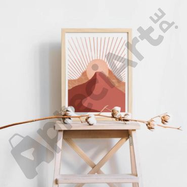 Cuadros de Arte Bohemio - Atardecer Rojo