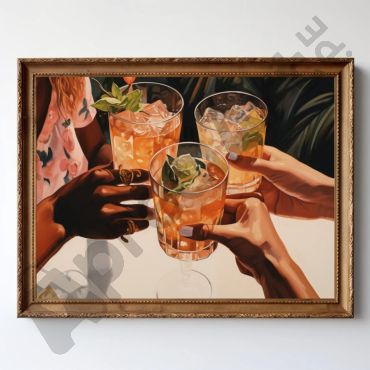 Cuadros Para Cocina - Brindis de Amigos