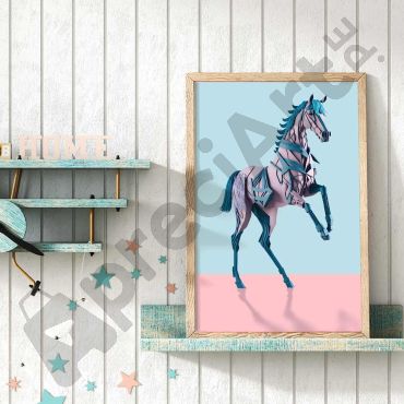 Cuadros para niños - Caballos Relinchando - 01